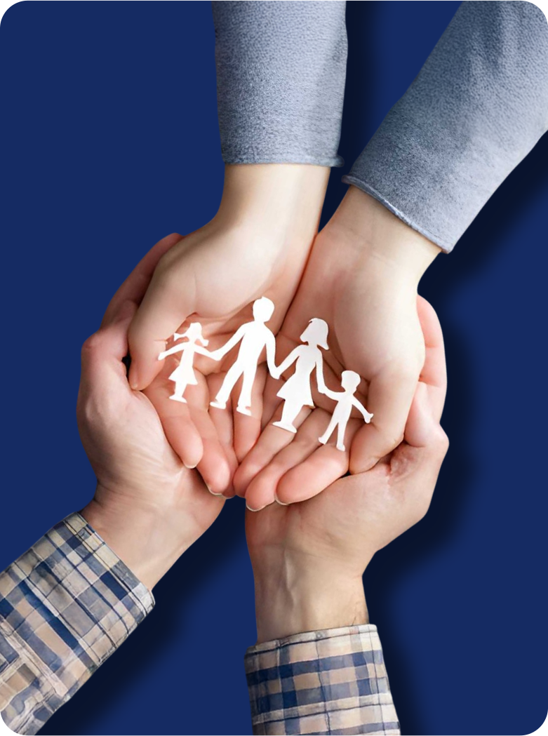 Family hands together